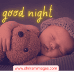 little cute baby wising good night