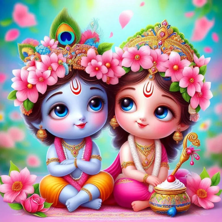 cute little radha krishna (