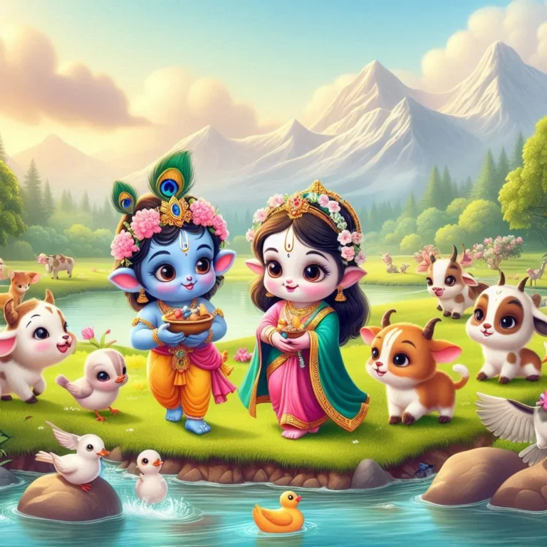 cute little radha krishna (