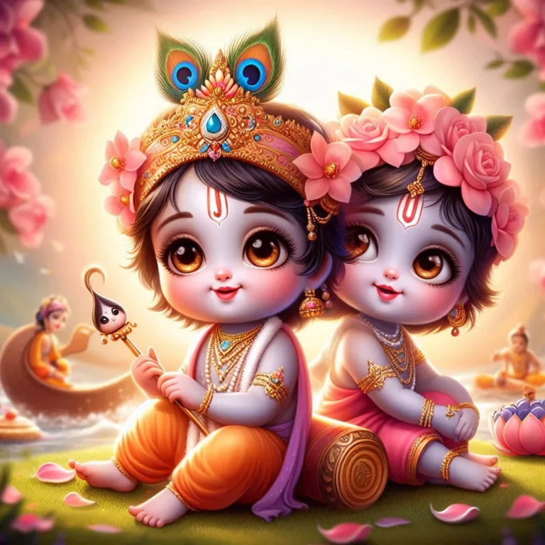 cute little radha krishna (