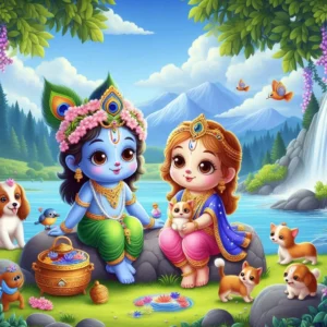 cute little radha krishna (