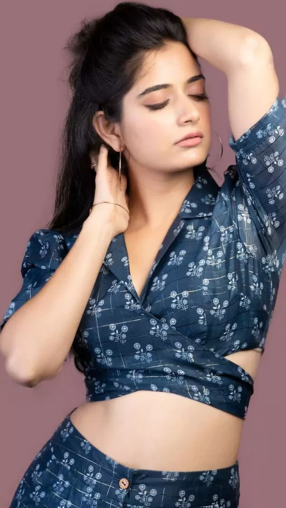Ashika Ranganath Blue Cloth Photo